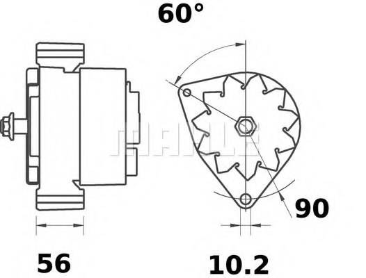 MAHLE ORIGINAL MG 563 Alternator